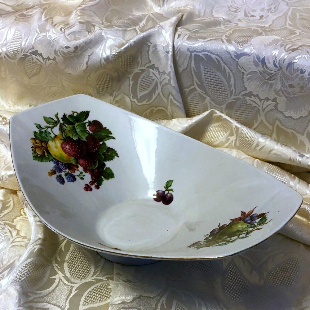 Vintage Naaman Israel Porcelain Flat-Edge Bowl